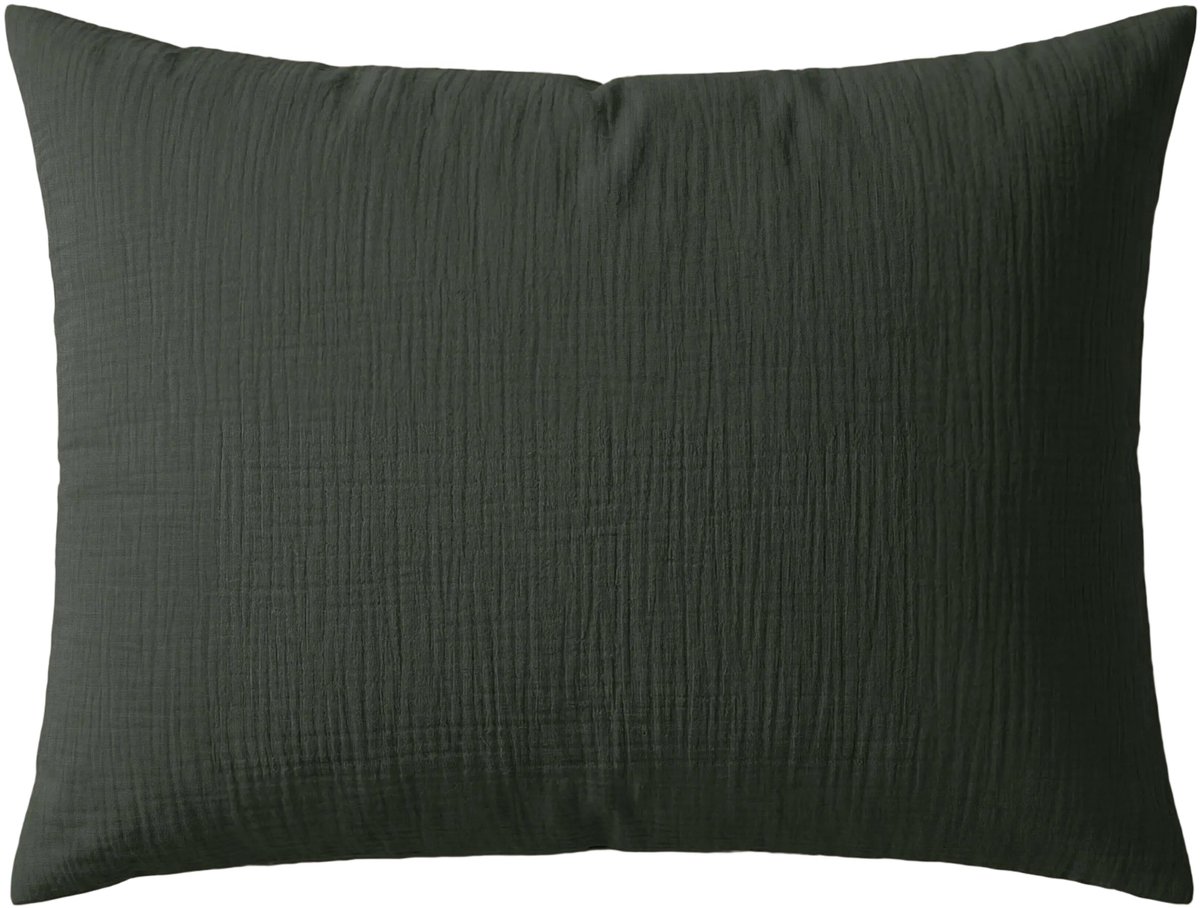 Zelesta Deluxe Katoen Mousseline Kussensloop Set Van 2 - Groen 60x70cm