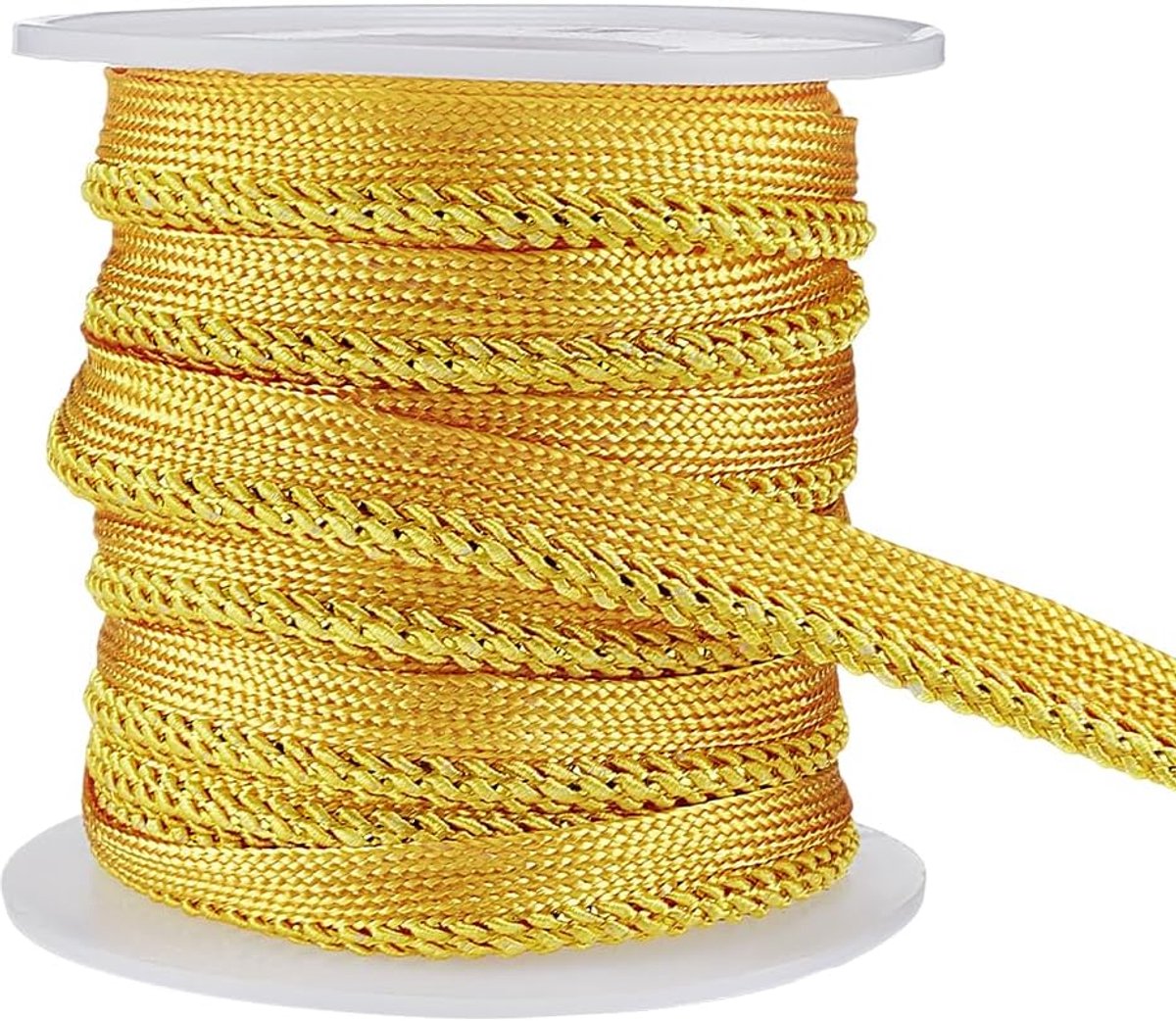 10 Yard/9 m Metalic Gold Cord-Edge Piping Trim (10 mm) Gouden Platte Filigraan Lint Vlecht voor Jurk Kostuum Naaien, Home Textiel Decoratie