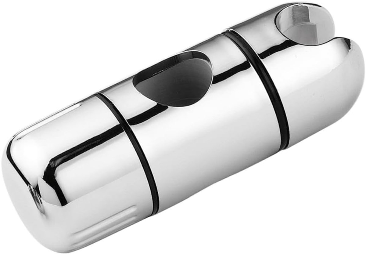 | 8126015 - Glijder universele douchehouder voor wandstang 25 mm, glijschuif douchehouder voor douchestang, kunststof verchroomd, chroom