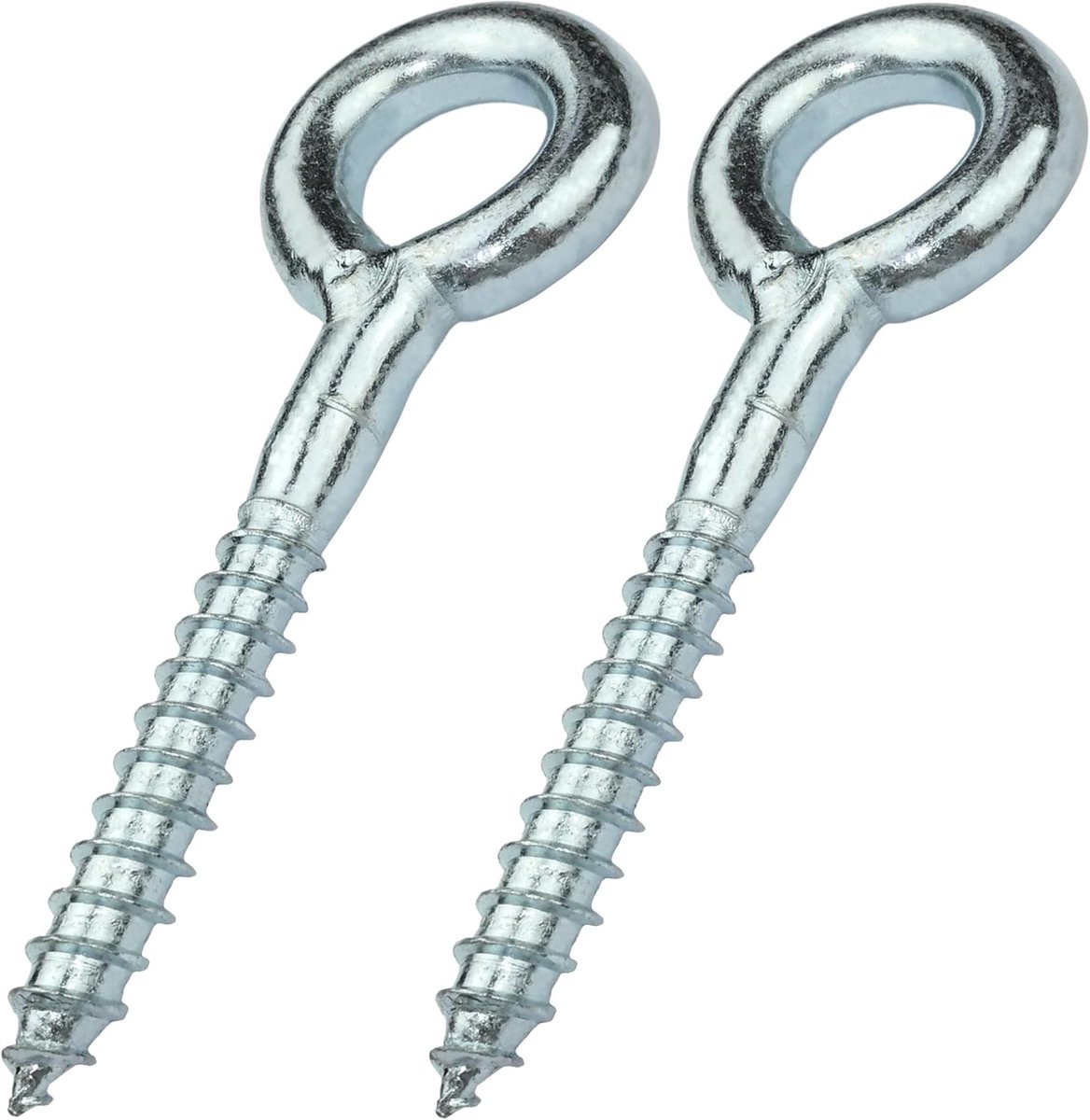 Haken oogring Ø12x90mm voor buissteigers - houten net - wandbevestiging - van staal - kleur zilver