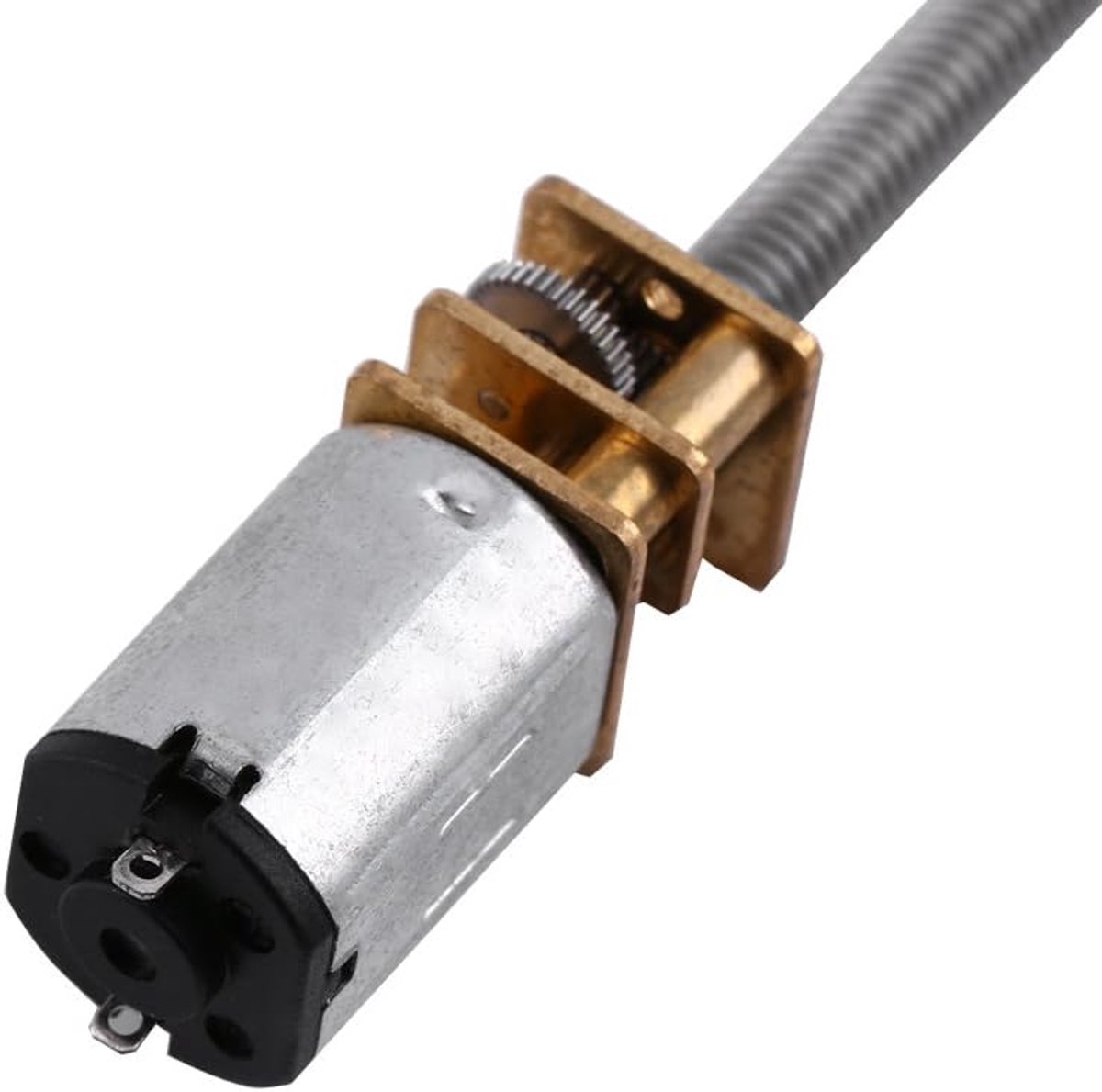 Reductiemotor met elektrische tandwielaandrijving, micro-transmissie, 12 V, 400 rpm, N20, 16 mm, schroeven M4 x 55 mm.