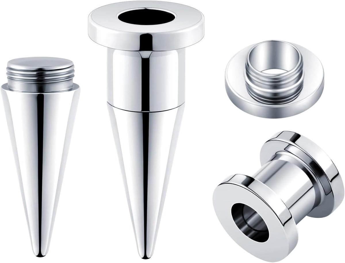8G-13/16 roestvrij staal oorstretcher tapers plugs tunnels oorpiercing oorstretcher stretching kit