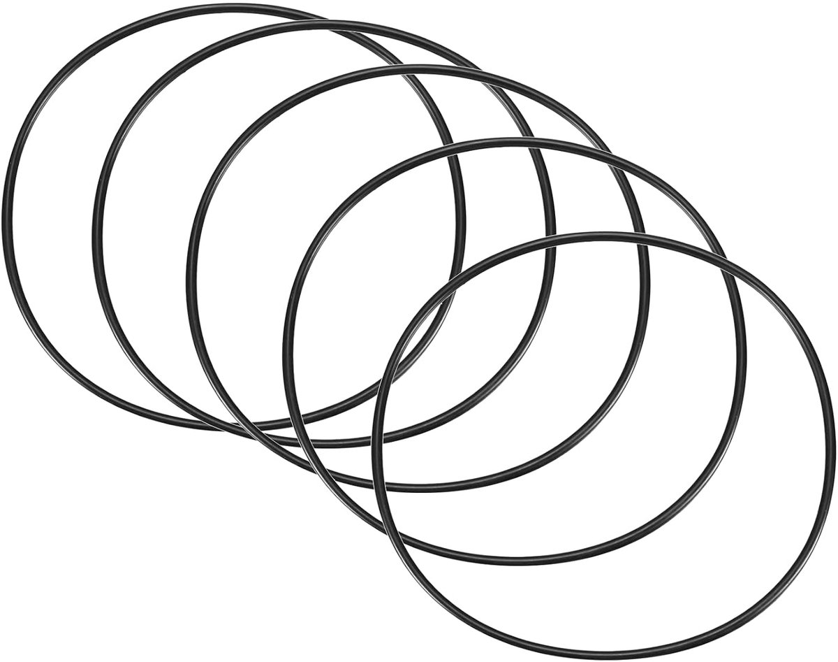 5 stuks nitrilrubber sluitringen, afdichting, 140 mm x 133 mm x 3,5 mm, voor kraan, loodgieter, reparatie en afdichting, zwart