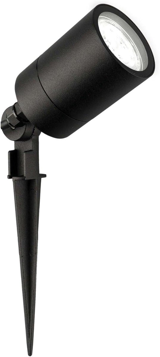 LED Prikspot met grondspies 2m koud wit 1W GU10 waterdicht IP65 | Voor tuin terras oprit paden borders en sfeervolle buitenverlichting