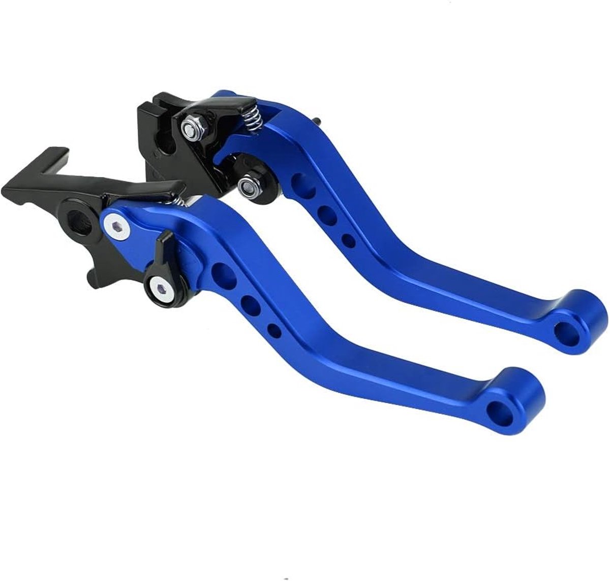 paar universele 22 mm CNC aluminium trommelremhendel handgrepen (blauw)