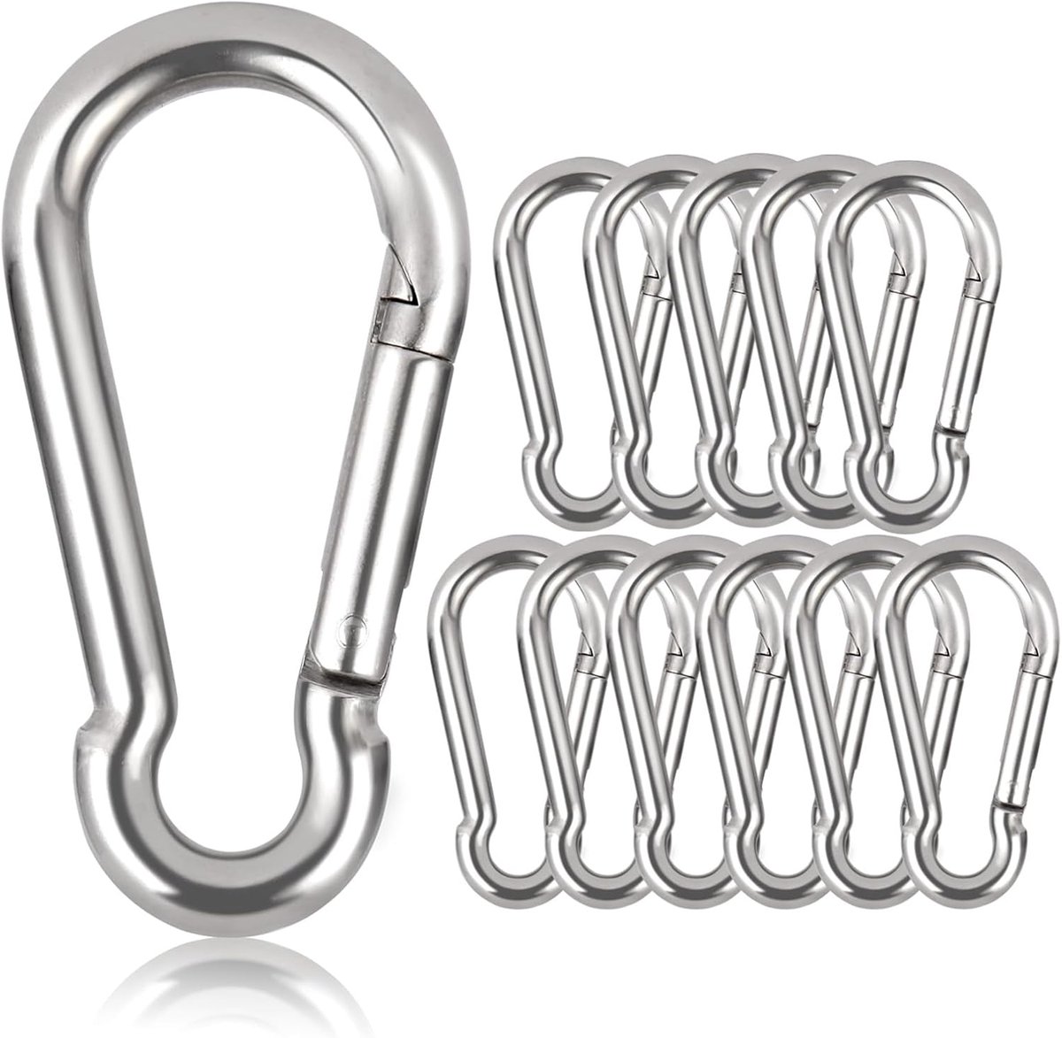 sleutelhanger 80 mm x φ8 mm, belastbaar tot 250 kg, klimhaken verzinkt