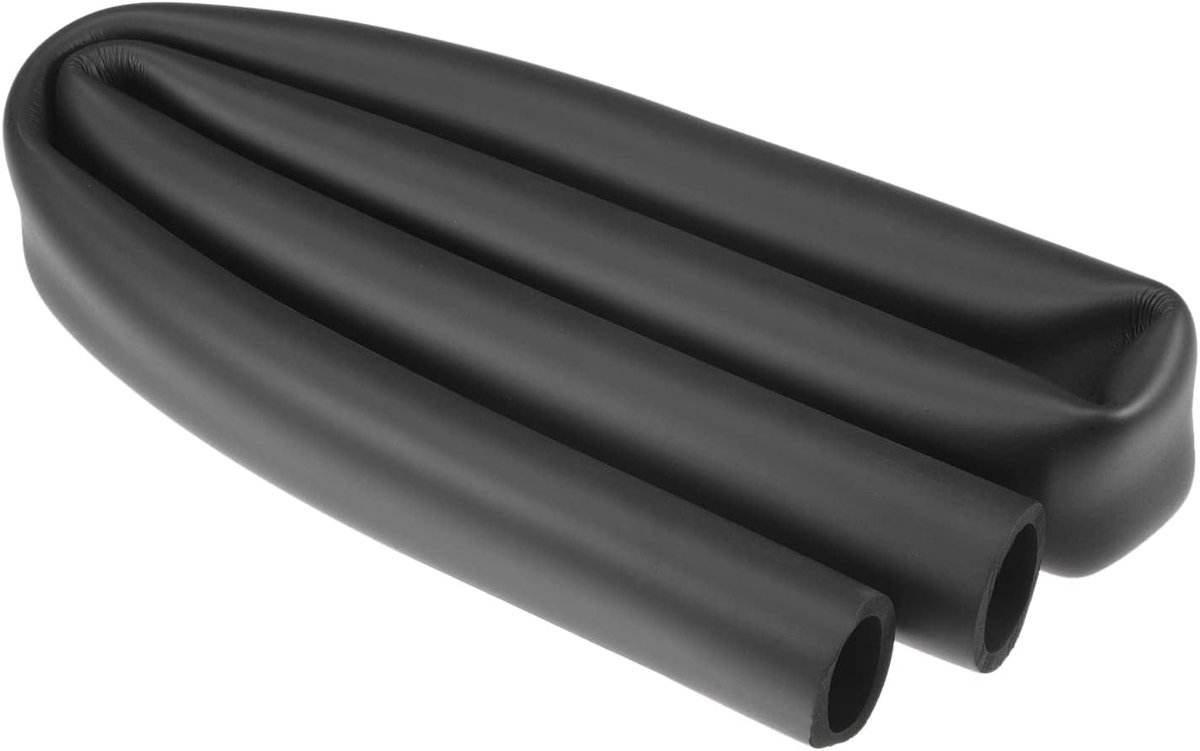 Schuimrubberen handgreepslang, flexibel, antislip, 30 mm x 40 mm, 1 m, voor meubels en industrie en elektronische apparaten, zwart | Antislip, voor meubels, industrie en elektronische apparaten