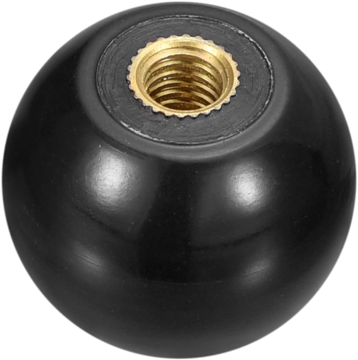 Bolvormige knoppen met schroefdraad, thermohardende bolvormige knop met binnendraad M5, 25 mm diameter, voor machinehendel, zwart