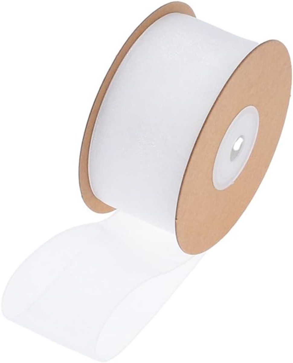 lint 25 yard × 38 mm doorschijnende organza linten kleurrijk organza chiffon lint cadeaulint organza decoratief lint tule lint voor bruiloft party kransen cake handwerk wit