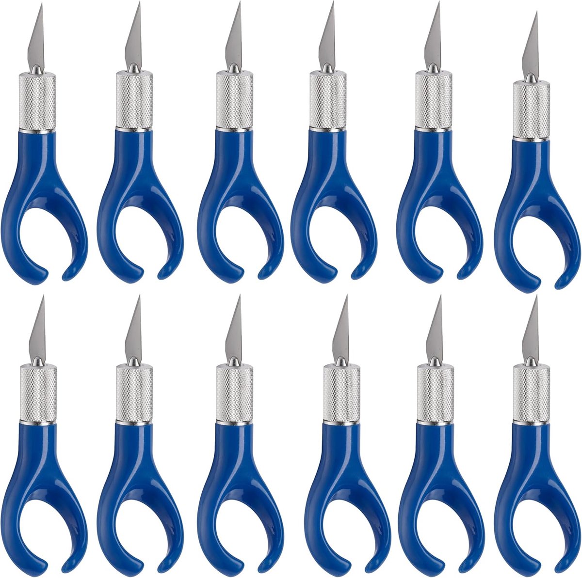 - Scalpel set, 12 hobbymesjes met 24 mesjes | Snijmes, vingermes maken