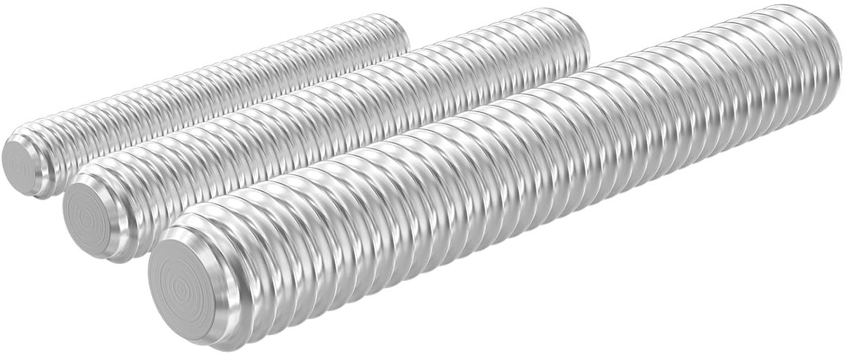 8 stuks draadstangen M10 × 100 mm 304 roestvrij staal A2 V2A volledige schroefdraad DIN 976