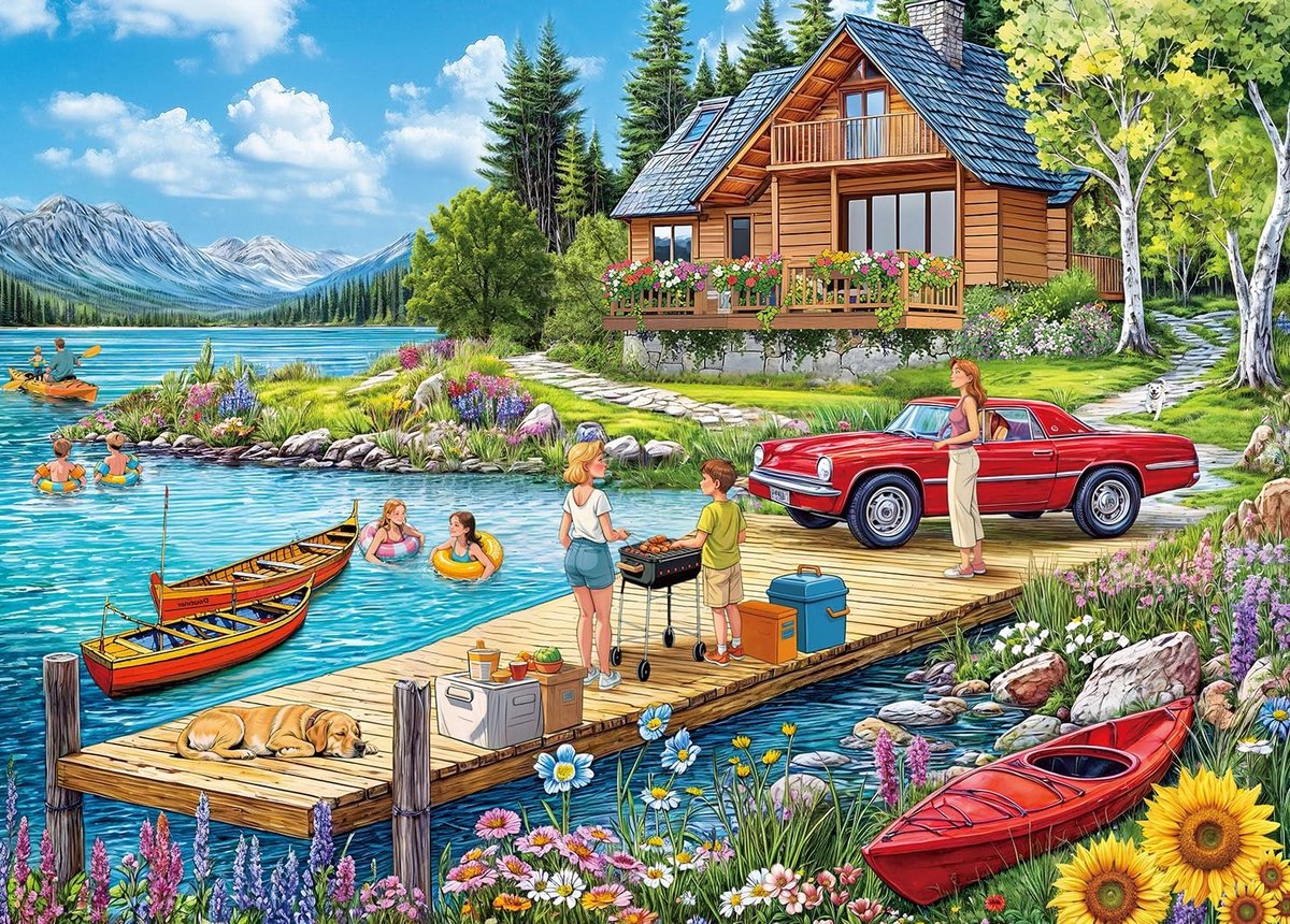 1000 stukjes voor volwassenen, klassiek educatief spel, prachtige decoratie, vakantiehuis, puzzel, geschenken