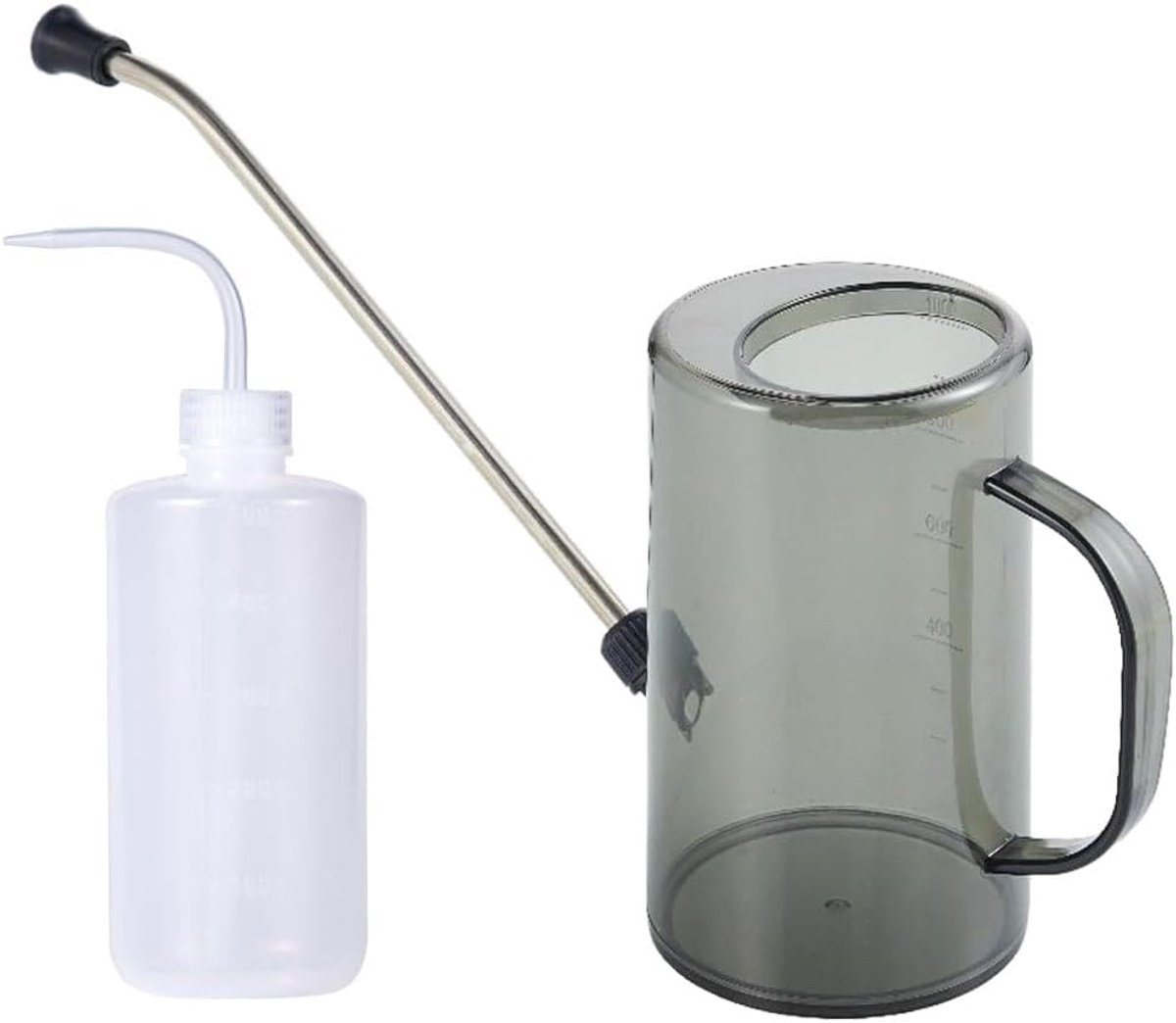 Gieter kamerplanten 1 l / 34 oz met lange uitloop, plantengieter, met 500 ml gieter klein, binnengieter voor kamerplanten, bloemen, vetplanten