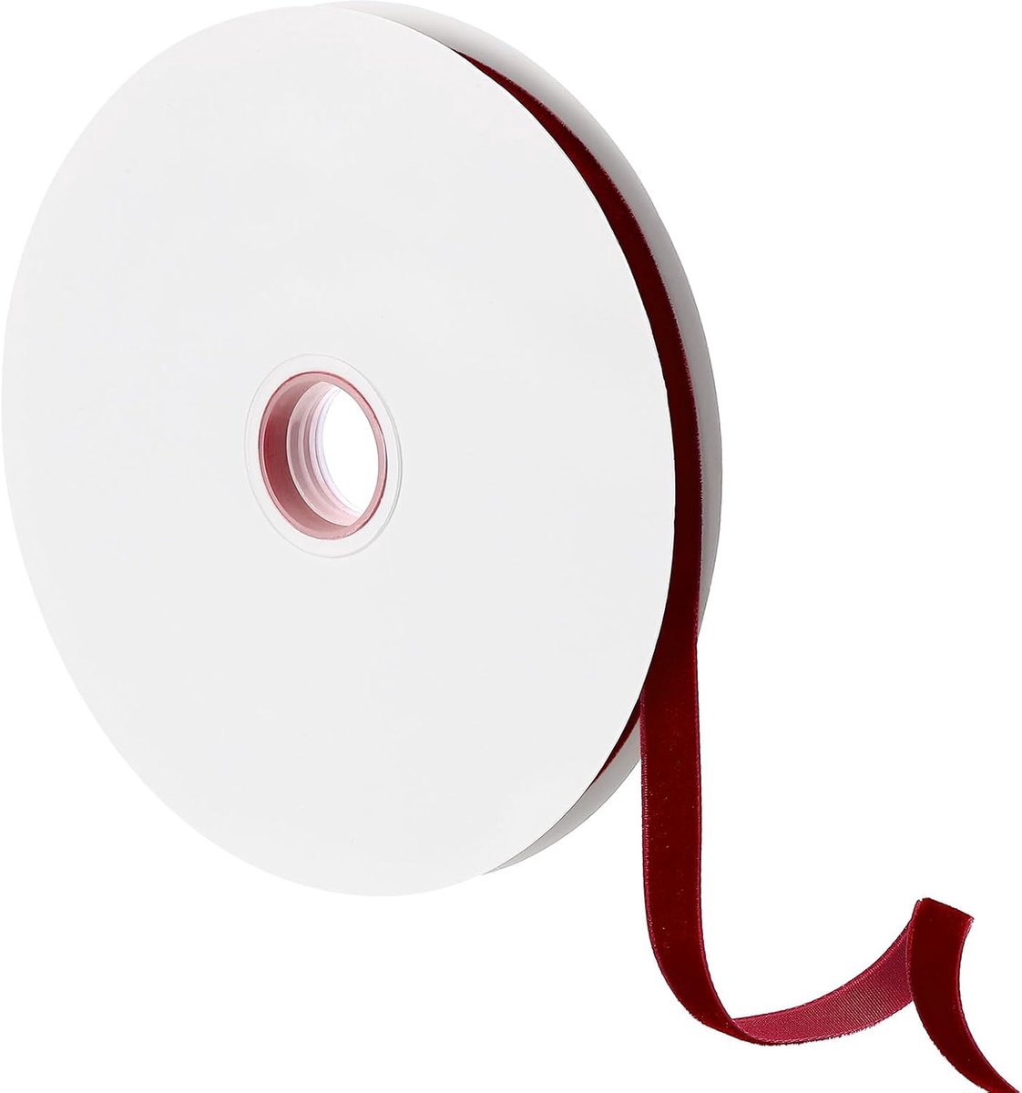 Satijnen Lint Wijnrood, 10 mm x 18.28 m Fluwelen Linten, Stoffen Banden voor Taarten, Bruiloftsdecoraties, Cadeauverpakking, Strikken, Knutselen, Feestevenementen, Kerstmis