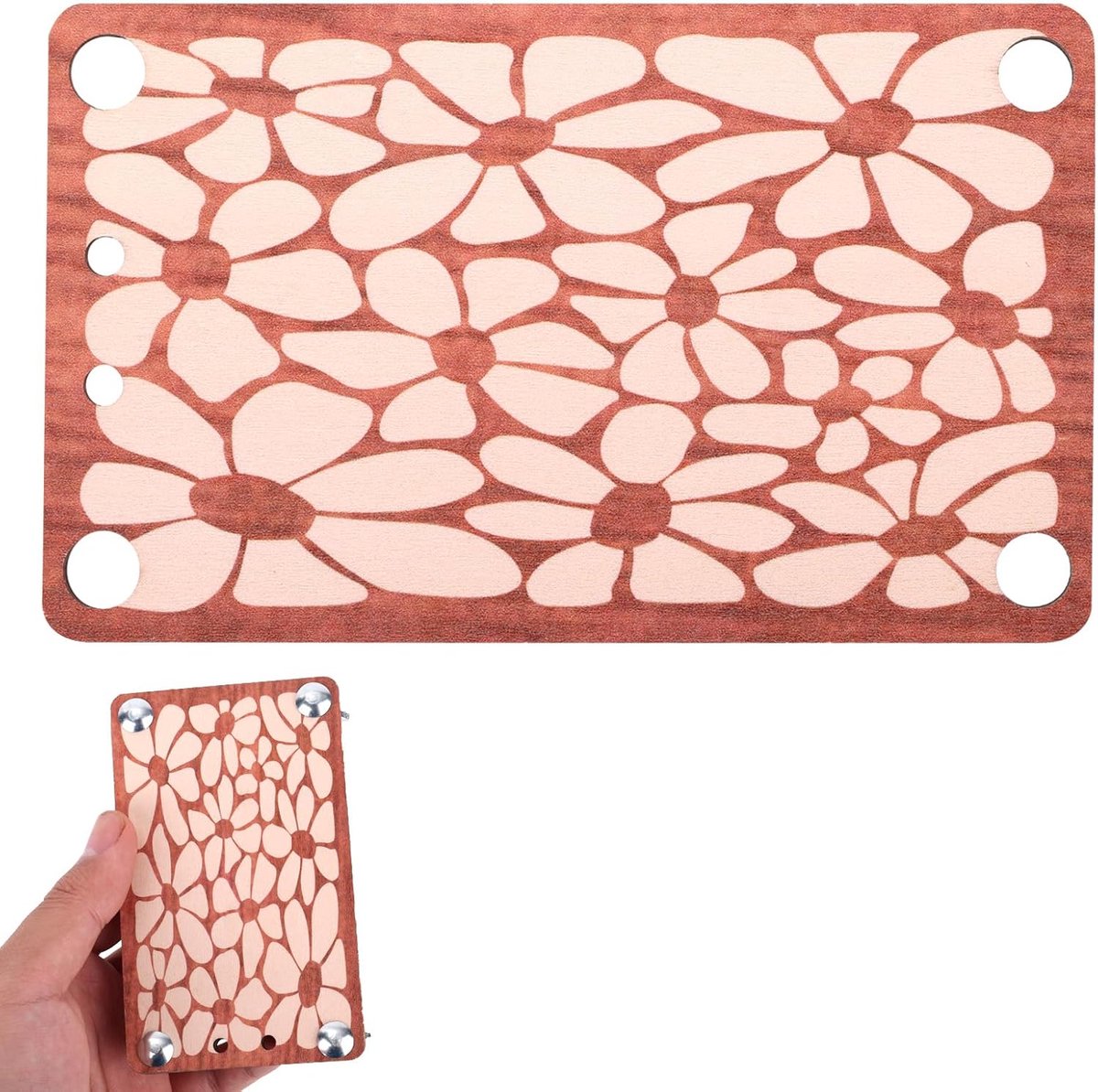 Bloemenpers, Houten Microbloemenpersset Klein en Fijn Plantenbewaarset Cadeau Doe-het-Zelvers voor Knutselgereedschap, 11,5x7,5cm