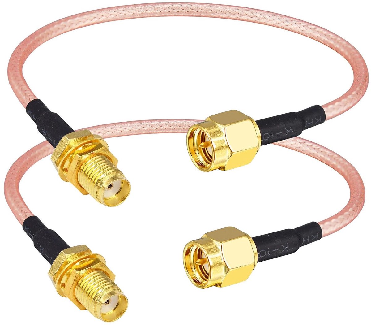 15 cm SMA-stekker naar bus, coaxkabel, 50 ohm, RG316 SMA-bus naar stekker, wifi-antennekabel, korte pigtail voor mobiele wifi-antenne, 2 stuks