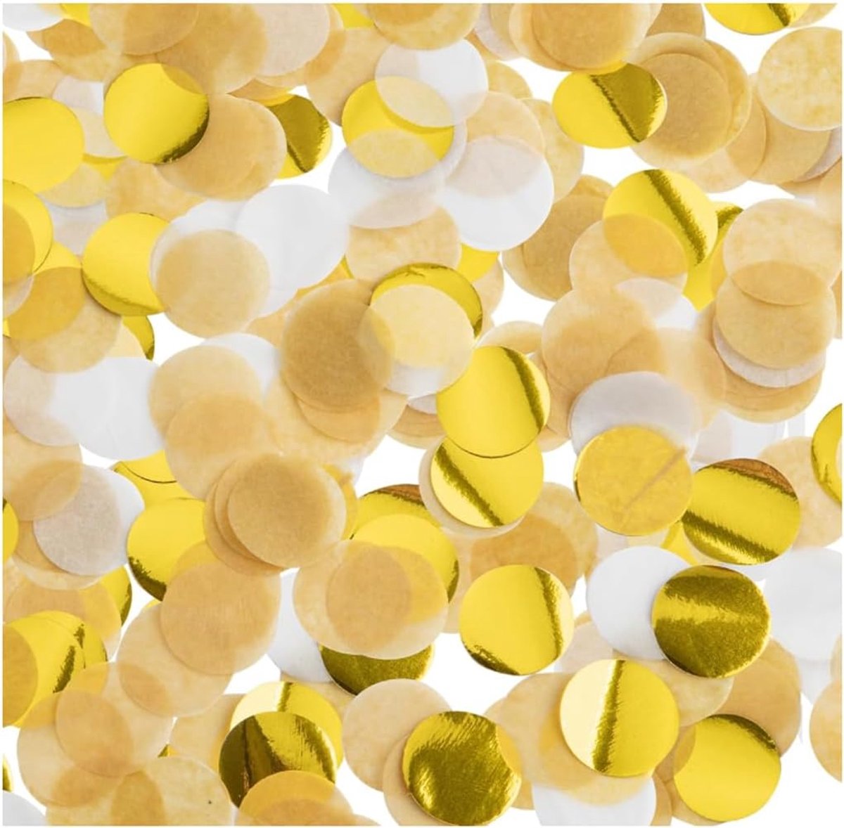 Confetti voor verjaardag en bruiloft, 2,5 cm, ronde papieren confetti 100 g, meerkleurige glitterconfettikanon voor strooidecoratie, goud zijdepapier, tafeldecoratie voor verjaardag, bruiloft