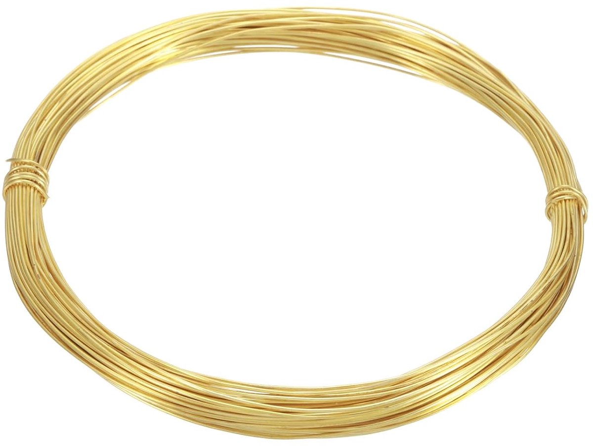 Draad voor handwerk, 22 gauge, flexibele en buigzame messing draad voor het maken van sieraden, doe-het-zelf handwerk, modelbouw, decoratie (rond)