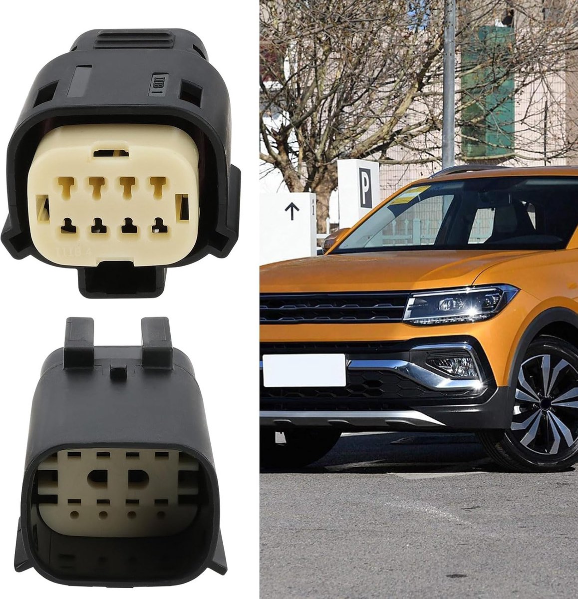 1 set van 8-pins draadconnector voor autolamplichtconnector Model MX150 8-pins mannelijke/vrouwelijke connector met aansluitingen Compatibel met Molex