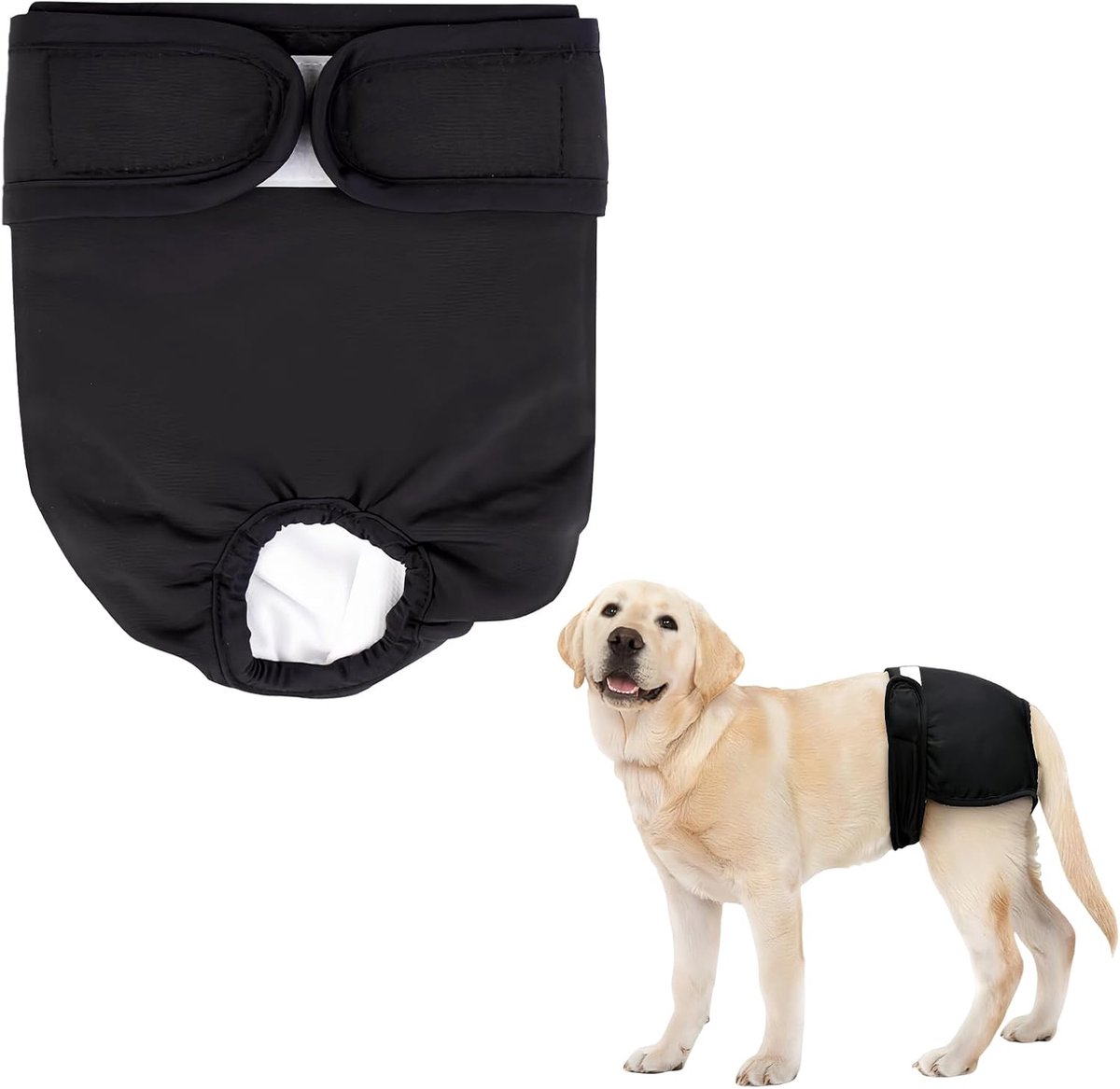 Luiers voor Teefjes XL, Verstelbare Maat Hondenbroekjes | Herbruikbare Zeer Absorberend Bij Incontinentie Hondenluiers voor Loopse Honden, Lekvrij Puppy Maandverband Slipjes