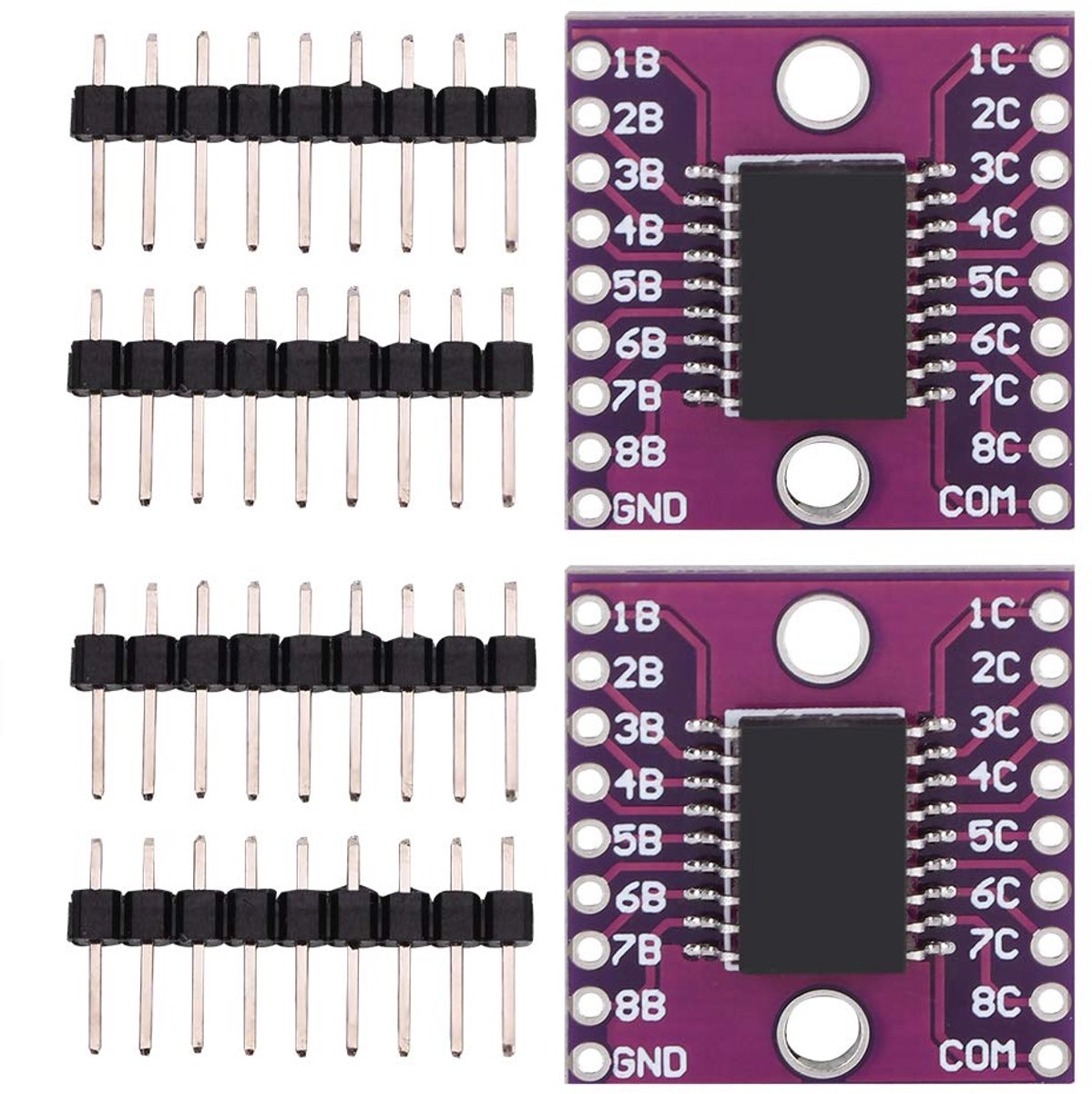 Veiyi Darlington Tube hoogstroomspanningsdrivers, ULN2803A Module, elektrische component, 50V 500mA hoogstroomspanningsdriver, 2 stuks