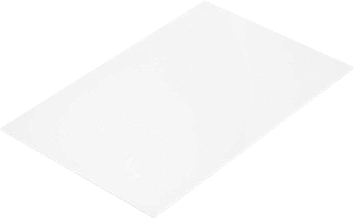ABS kunststof plaat, 30 x 20 cm, ABS-plaat, 0,5 mm dikte voor knutselen, modelbouw, autoreparatie, wit