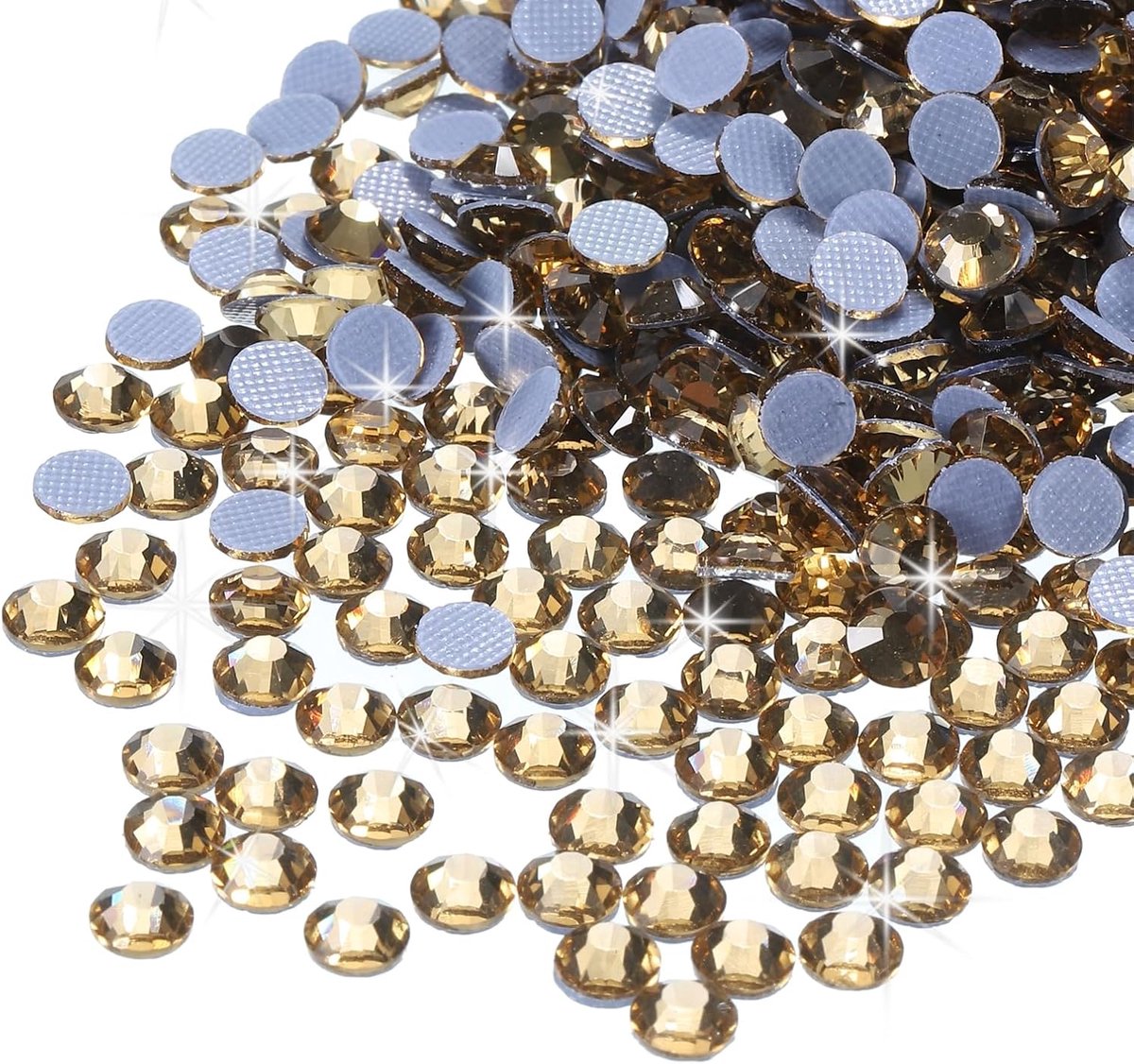 2880 Stk Hotfix Strasssteentjes met platte achterkant, kristalglas, kunst strass steentjes voor knutselen, kleding, DIY decoratie (SS6 2mm, helder geel)