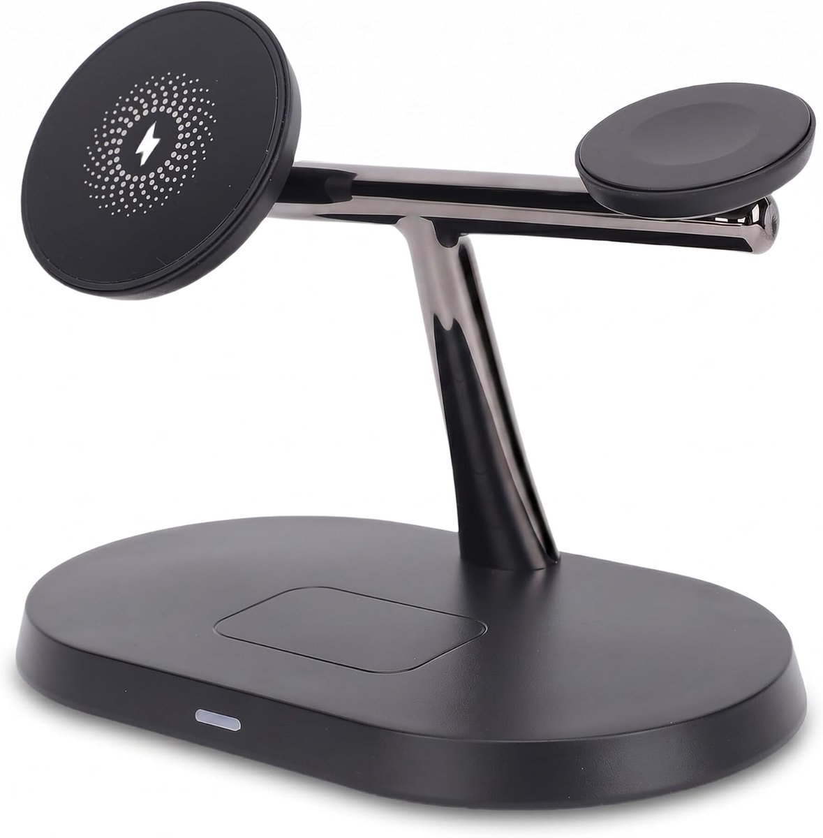 3 in 1 Magnetisch Draadloos Laadstation met 15W Snelle Lading, 360 ° Verstelbare Standaard, Multi -apparaat Gelijktijdig Opladen, Oplader voor Telefoons, Bureau Nachtkastje