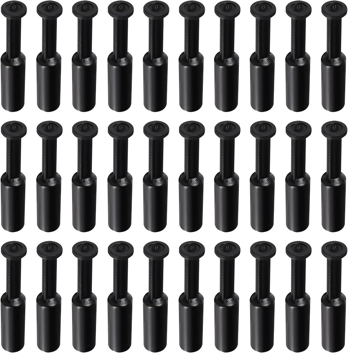 30 Stuks 6mm OD Pneumatische Afdichtpluggen, Pneumatische Afdichtingspluggen, Pneumatisch Blanking Pluggen, voor 6mm Binnendiameter Buisverbindingsfittingen, Zwart