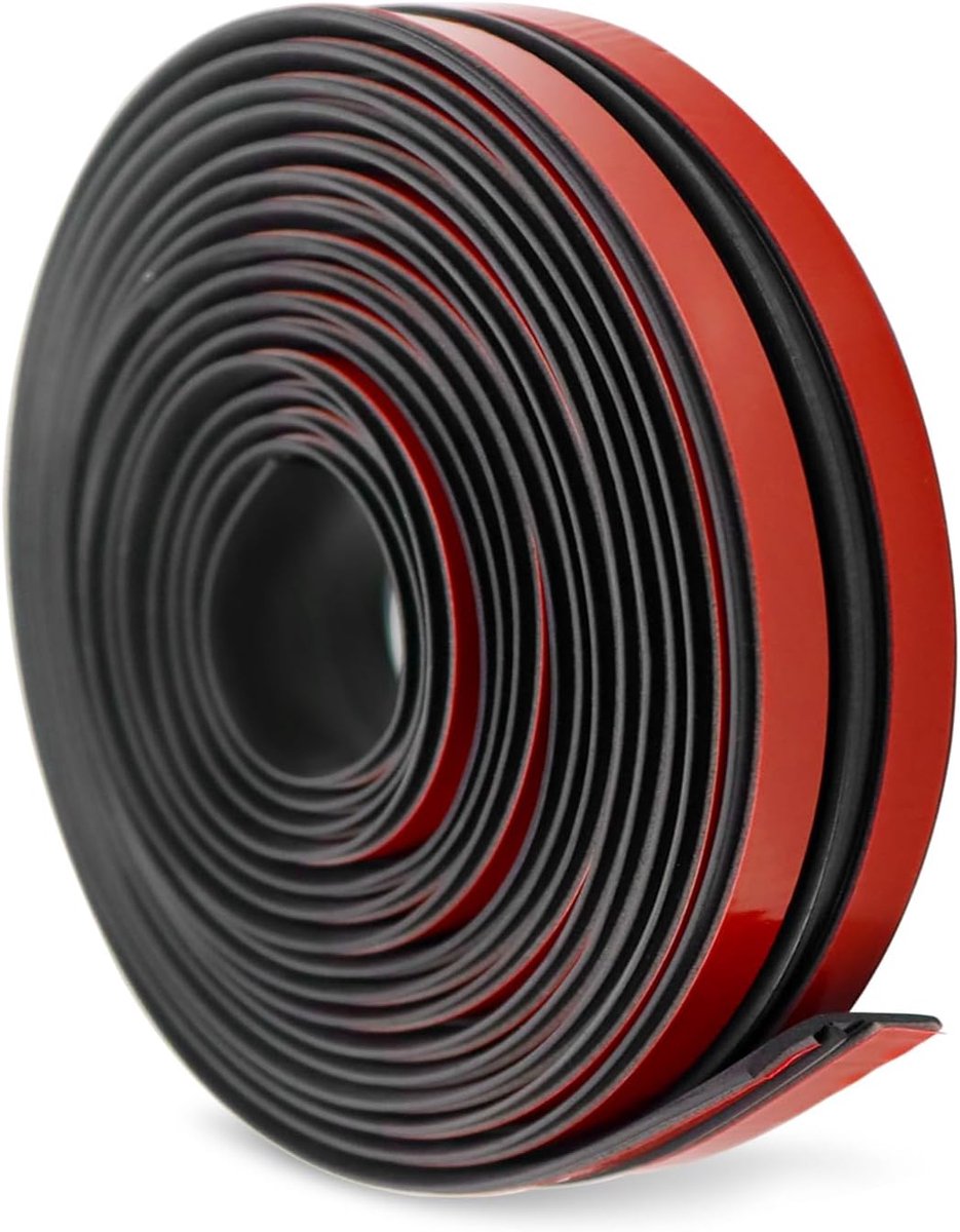 weer, rubberen afdichting, T-vorm, afdichtstrip, zelfklevende deurafdichting, autodeur, auto, afdichtingsstrip voor auto's, vrachtwagens, deuren, ramen, decoratie, 19 mm, 6 m