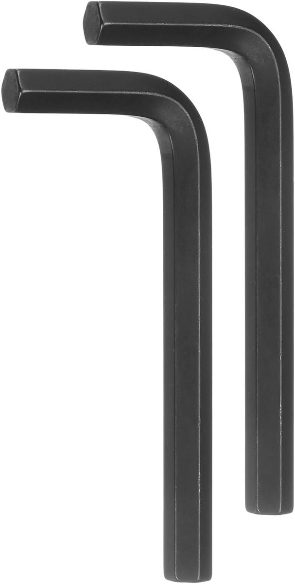 Metrische inbussleutel, L-vorm, 9 mm, reparatiegereedschap van chroom-vanadium-staal voor thuisreparatie, 2 stuks, zwart