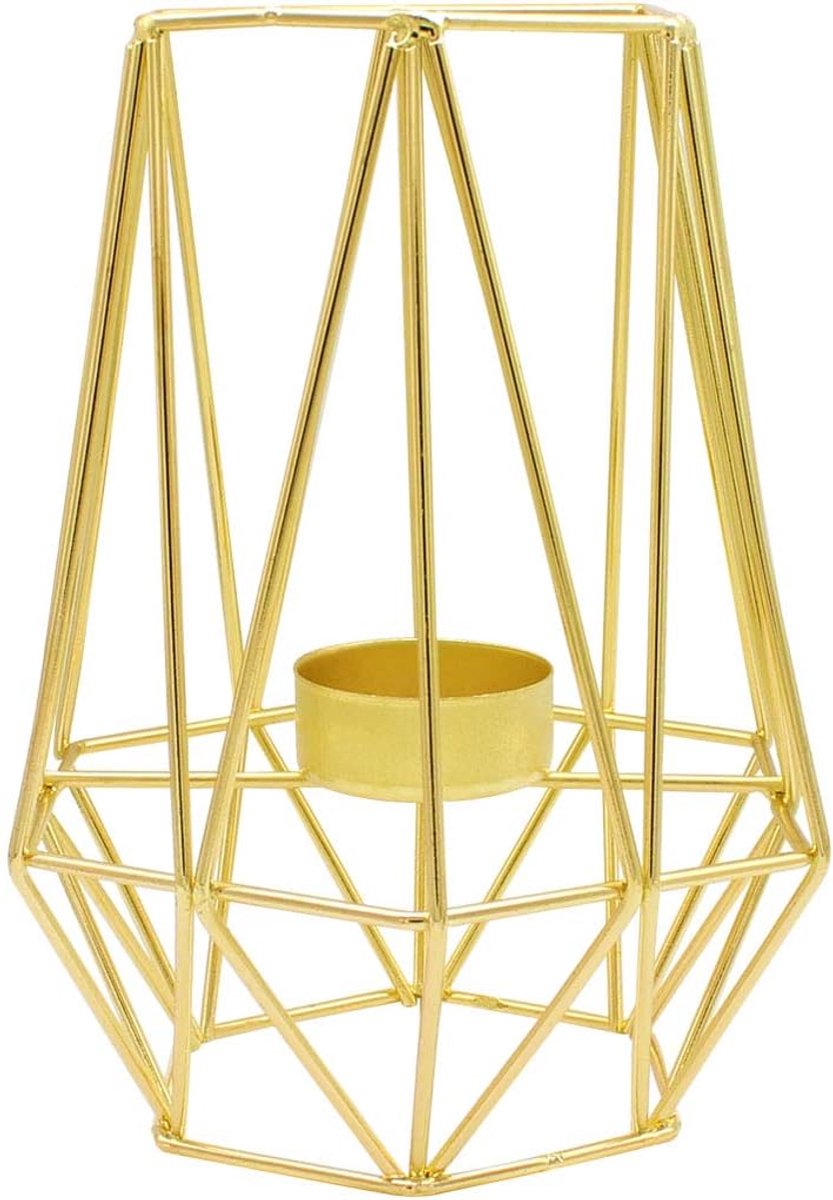Light Luxe Kaarsenhouder - Gouden Smeedijzeren Kandelaar - Rose Gold Europese Romantische Kaars Cup, Tafeldecoratie