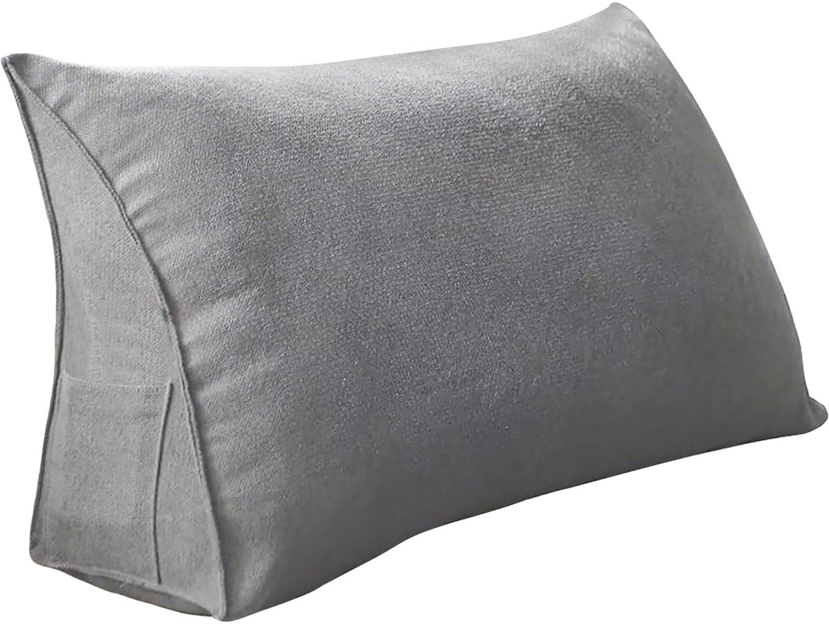 M-Goods Wigkussen - Leeskussen Bed & Bank - Ergonomisch Rugkussen - Lendensteun - 70 cm