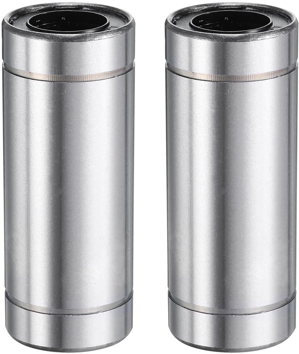 Lineaire lagers, 2 stuks, 16 mm boring, 28 mm OD, 70 mm lengte, lineaire kogellagers, dubbelzijdig met rubberen afgedicht lagerstaal voor CNC-machine, 3D-printer