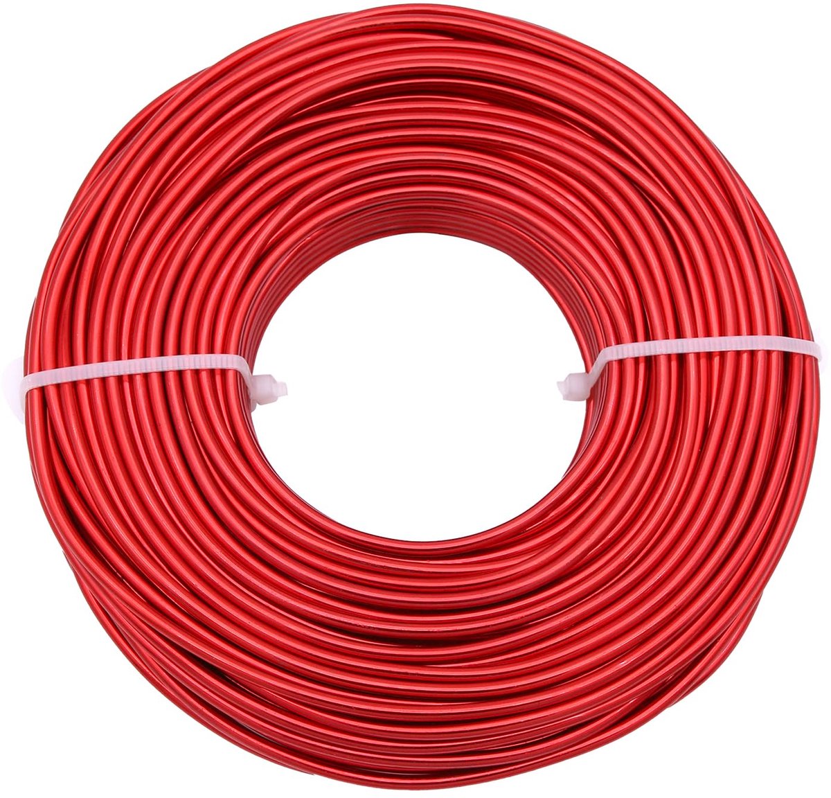 Draad, 2 mm dik aluminium knutseldraad, draad voor het maken van sieraden, metaaldraad voor knutselwerk, aluminiumdraad, doe-het-zelf, metaalhandwerk, kunstdraden (rood, 30 m)