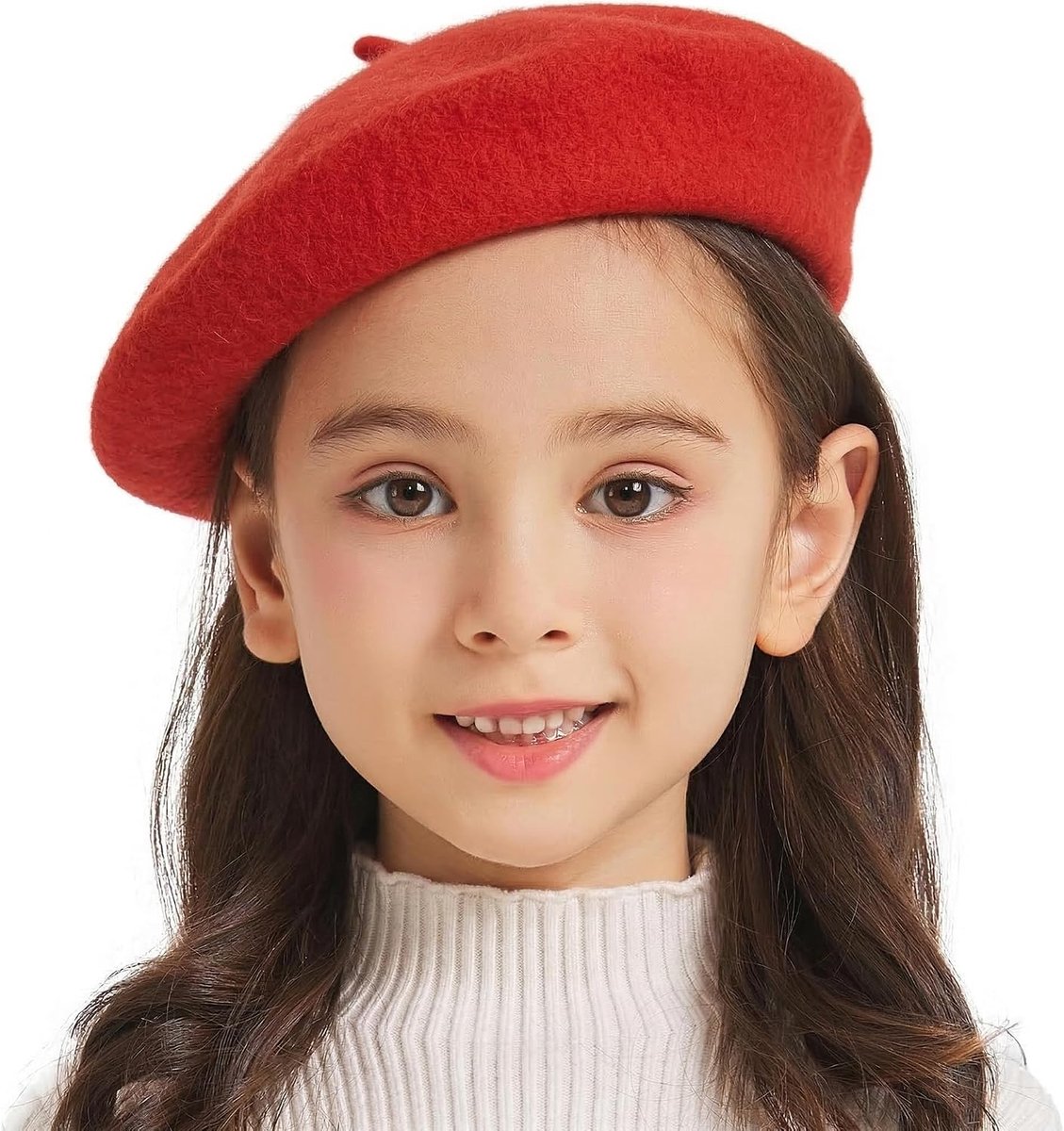 Wollen Baret Hoed Meisjes Effen Kleur Kunstenaar Franse Baret Cap