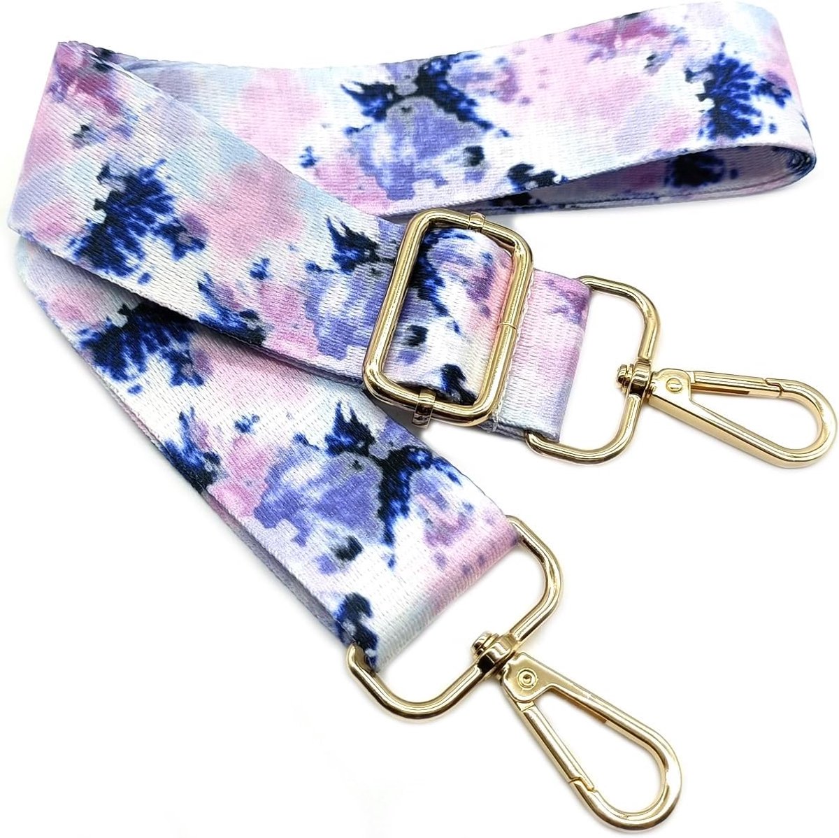 blauw-roze vervangende schouderriem, handtasriem, vervanging, universele reserve riem met gouden gesp voor dames, handtas, schoudertas, accessoires, 601