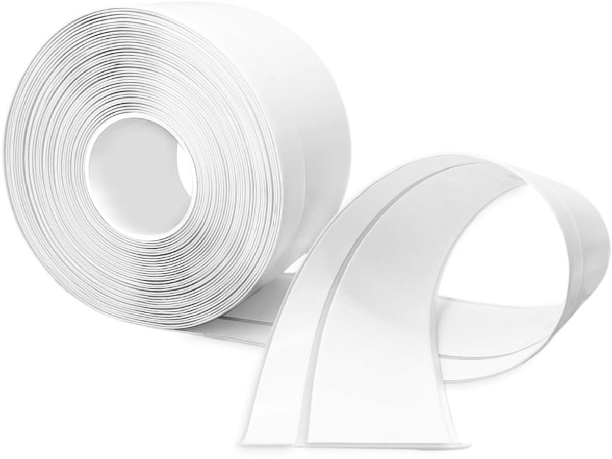 zachte plint, 6M PVC keukenplint 50x20mm, zelfklevende plint voor keuken en badkamer 5x2 Wit