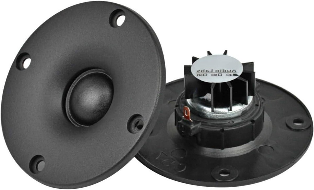 Luidsprekers Set - Hoge Ton Speakers - Muziek Luisteren - Zijde Dome Tweeters - 3 Inch - Zwart