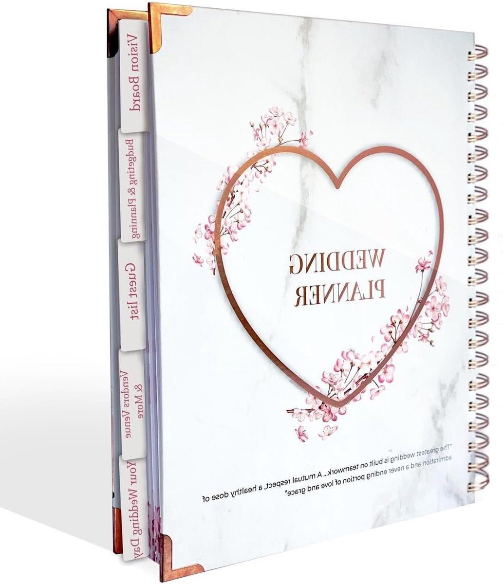 Bruiloft Planner - Trouwplanner Organiser - Bruiloft Voorbereiden - 18 Maanden Kalender - 9 x 11 Inch - Roze