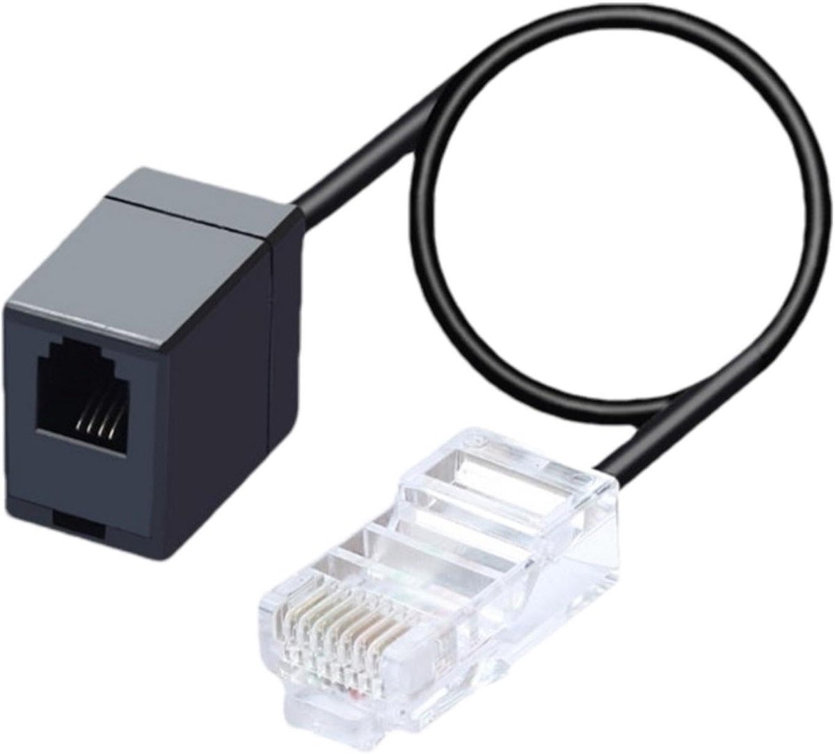Telefoon naar Ethernet Adapter - RJ45 naar RJ11 Koppeling - Netwerk Uitbreiden - Plug and Play Installatie