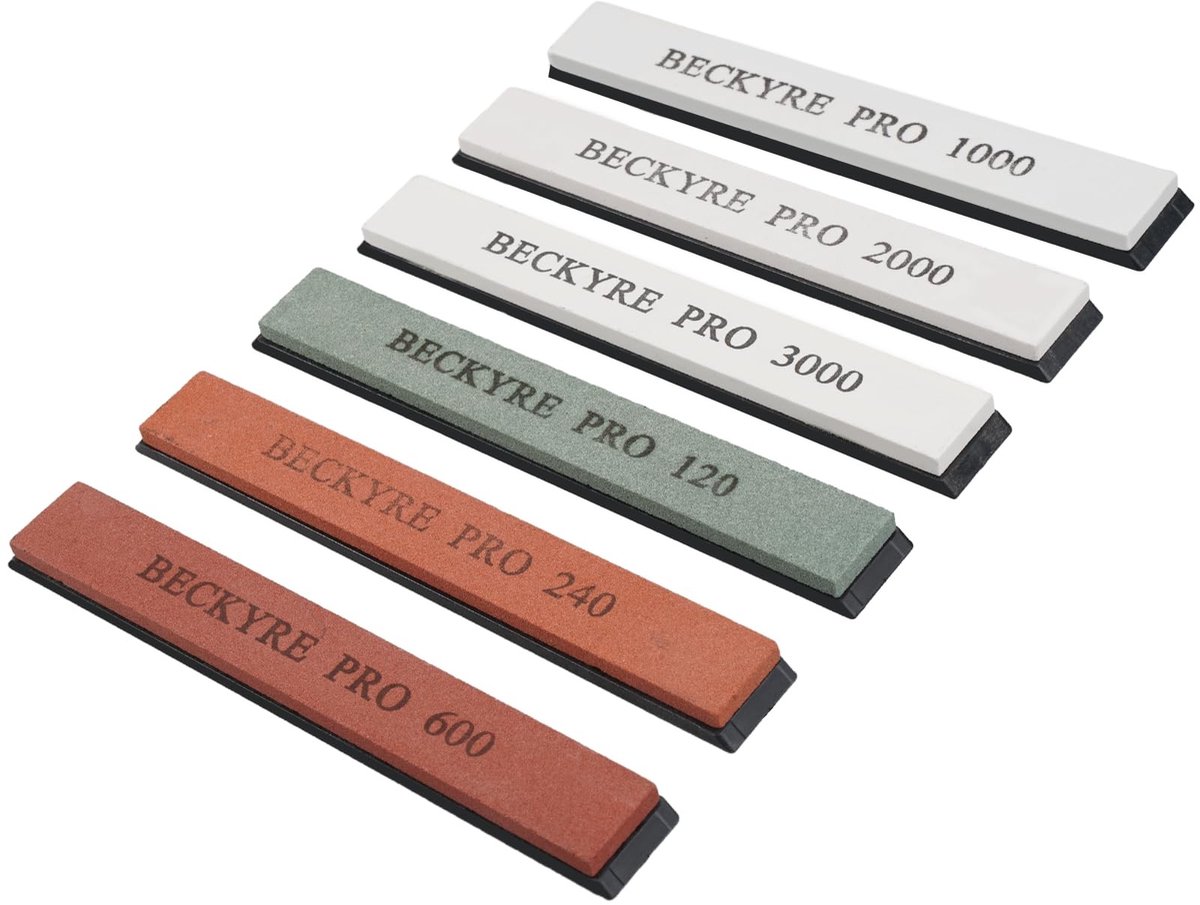 Dailygoods- Messenslijper Professionele Set - Slijpsteen 6 Stuks - Hoogwaardig Diamantmateriaal - Slijtvast en Duurzaam - Ideaal voor Keukenmessen - Afmetingen 15 x 2 x 0,5 cm