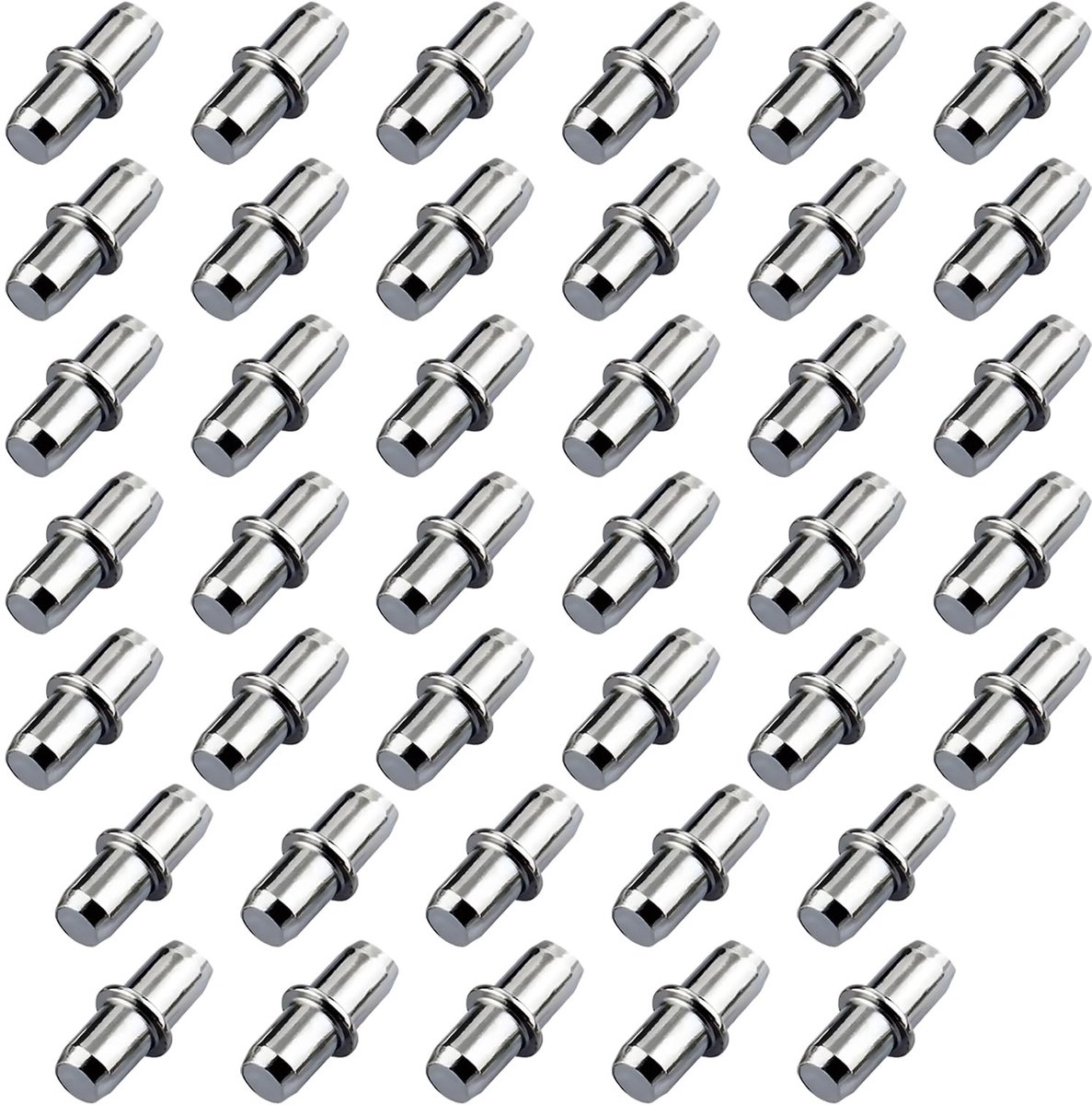 Dailygoods- Plankdragers 40 Stuks - Plankdragers Cilindrisch - Eenvoudig te Installeren - Binnendiameter 5 mm - Lengte 16 mm - Duurzaam en Modern Ontwerp - Plankpennen