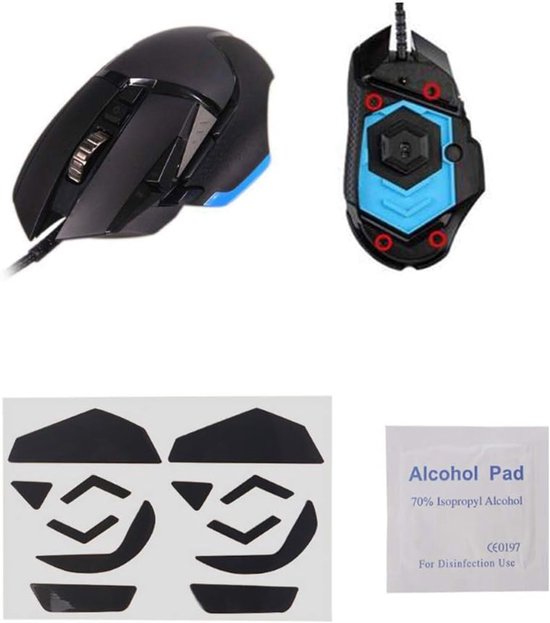 Muis Voeten Pads - Muis Skates Sticker - Soepeler Glijden - Afgeronde Gebogen Randen - 0.6MM Dikte - Zwart — afbeelding 4
