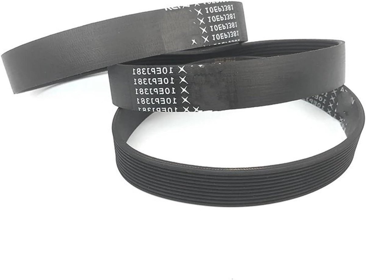 Aandrijfriem - Loopband Riem - Kracht Overbrengen - Goede Elasticiteit - 10 Ribben - Zwart