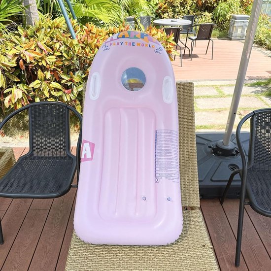 Opblaasbaar loungebed - Zwemligmat PVC - Waterontspanning Zomer - Verbeterde Stabiliteit - 119 x 58 cm - Roze — afbeelding 4