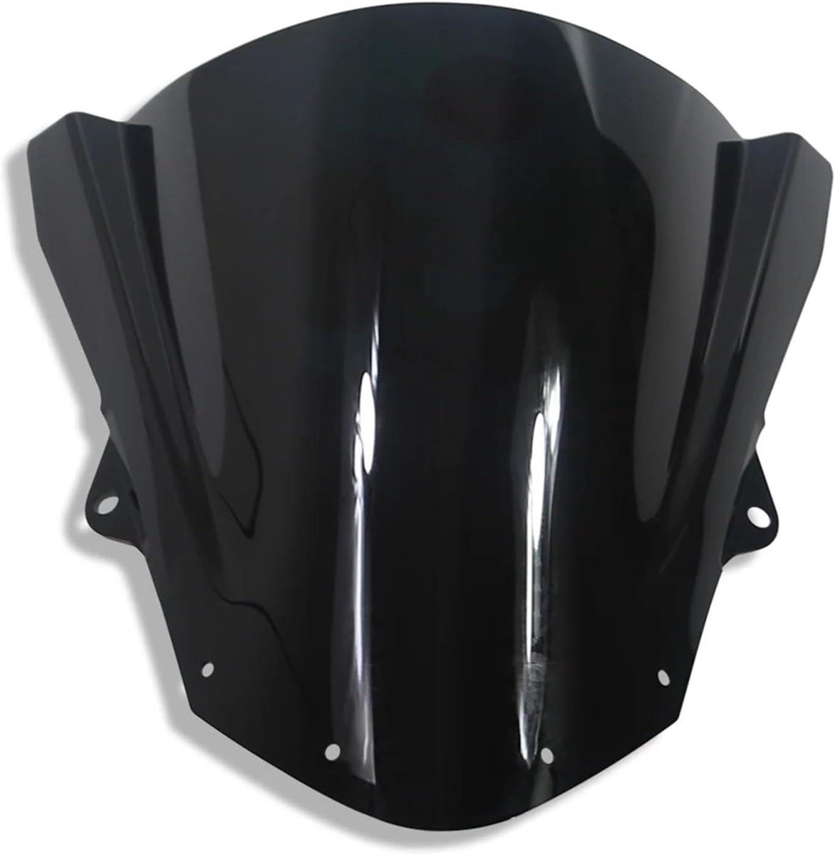 Motorfiets Voorruit - Windscherm Deflector - Comfortabeler Rijden - Dubbele Bubble Ontwerp - 550 gram - Zwart