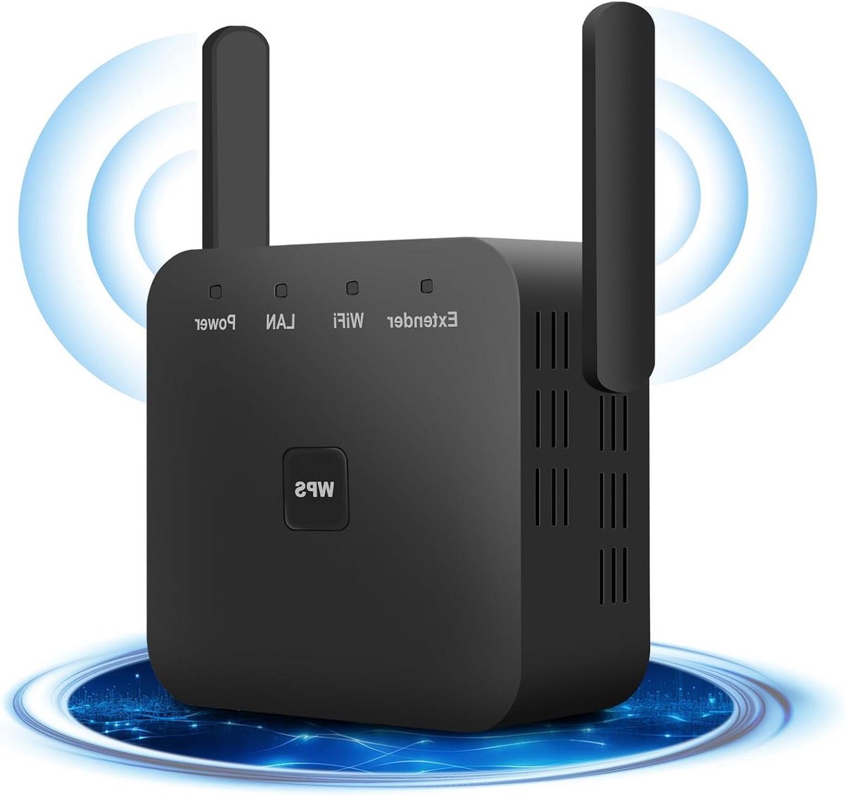 Wifi Versterker - Internet Booster - Draadloos Internet - Dubbele Antennes - 85 x 62 x 74 cm - Zwart