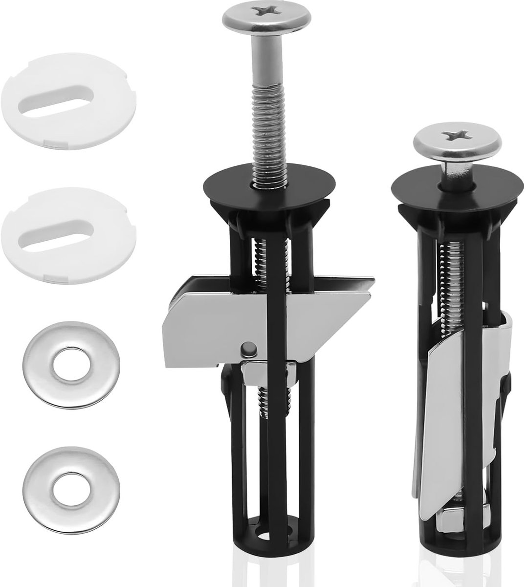 Dailygoods- Toiletbrilboutenset 2 Stuks - Zware Bevestigingsset - Snelontgrendelend - Roestvrij Staal - Betrouwbaar Vergrendelingsmechanisme - Langdurig Gebruik - Toiletbrilbevestiging