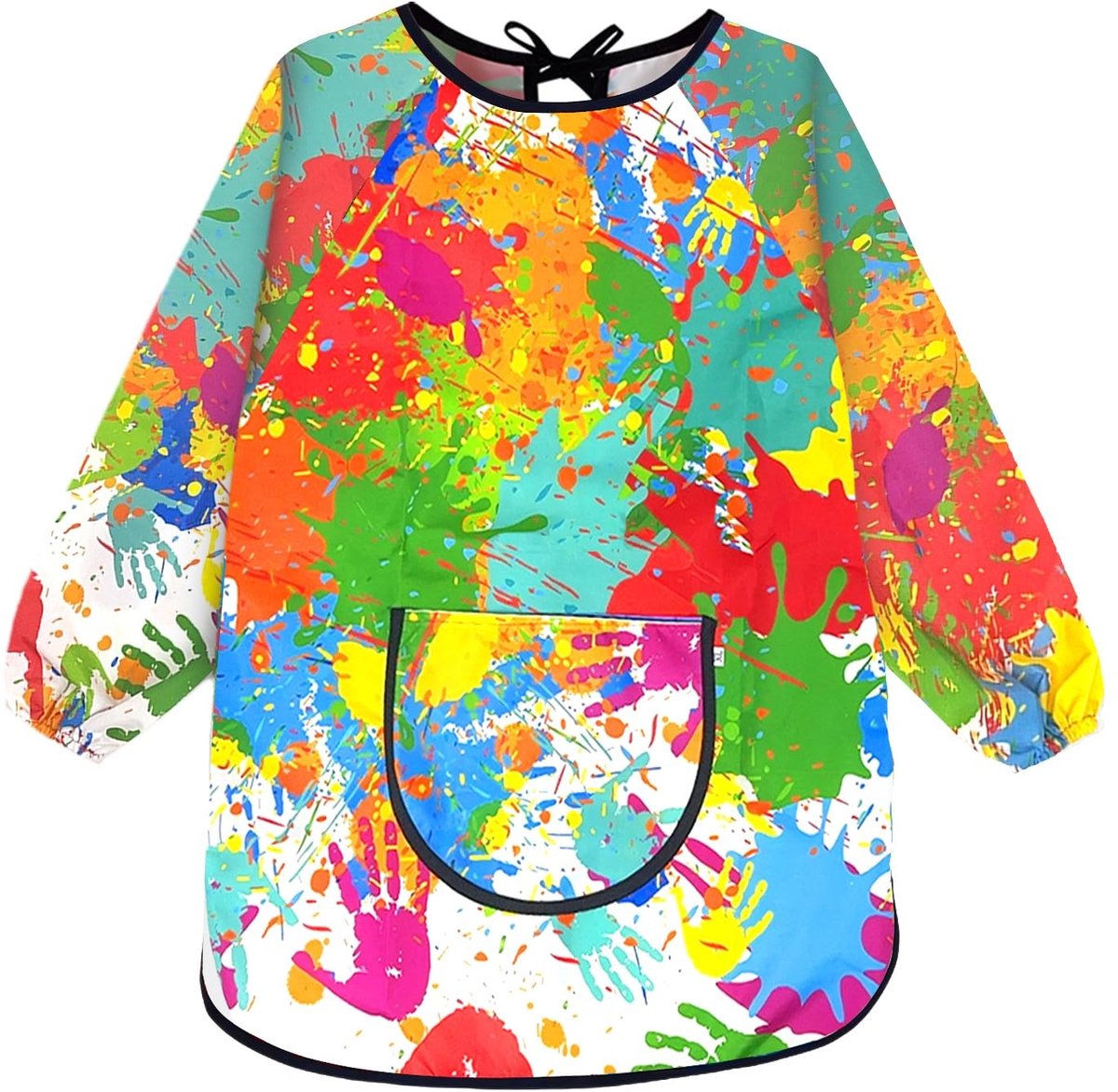 Dailygoods- Schilderen Schort Waterdicht - Kinderschort met Mouwen - Kunst Smock - Keukenschort Kind - Zakken - Geschikt voor Kinderen (Hoogte 100-120cm)